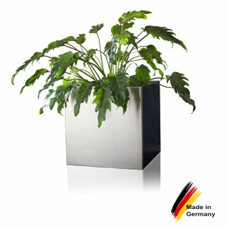 Plant Pot CUBO 50 Stainless Steel brushed