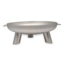 Fire bowl set 70 stainless steel - diameter: 70 cm  fire bowl, grill ring and lid