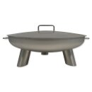 Fire bowl set 60 Stainless steel - diameter: 60 cm  fire bowl, grill ring and lid