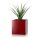 Planter CUBO 50 Fibreglass red matt