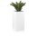 Plant Pot TORRE 80 Fibreglass white glossy