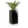 Planter TORRE 60 Fibreglass black glossy