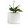 Planter CUBO 30 Fibreglass white glossy