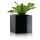 Planter CUBO 30 Fibreglass black glossy