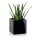 Planter CUBO 40 Fibreglass black glossy