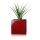 Planter CUBO 50 Fibreglass red glossy
