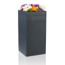 Flower Pot TORRE 80 Fibreglass charcoal-grey matt